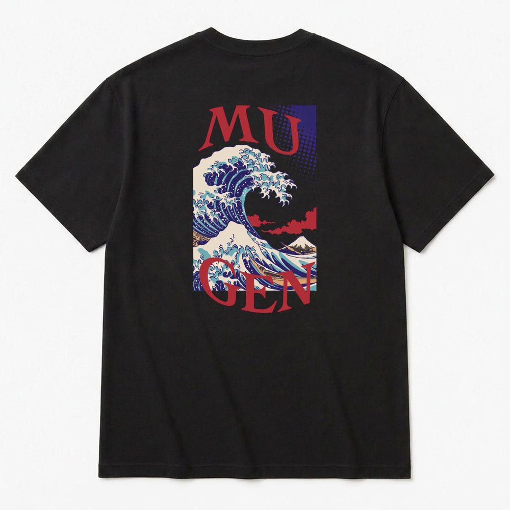 Great Wave Men's Heavyweight Crew Neck T-Shirt - 100% Cotton
