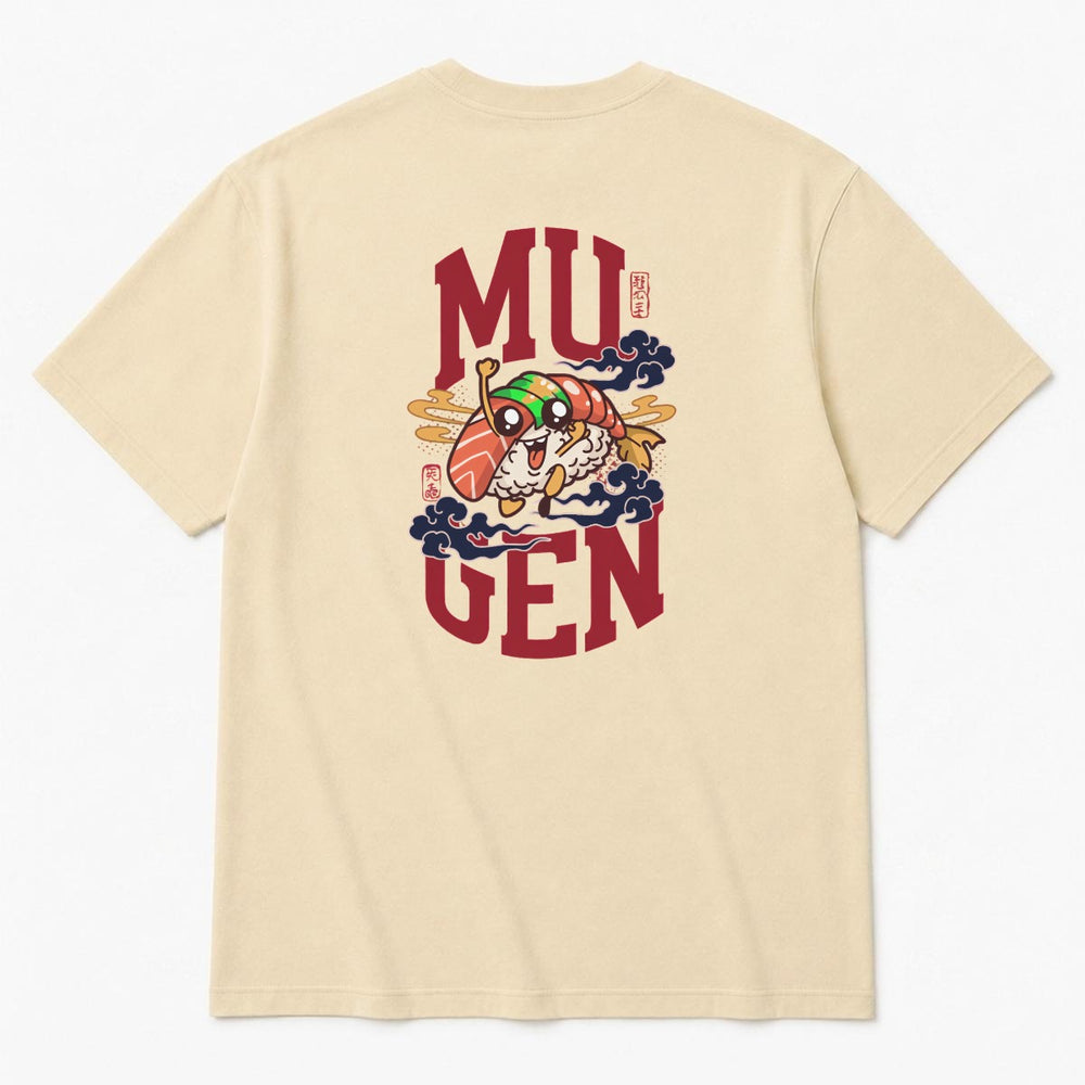 Sushi Men's Heavyweight Crew Neck T-Shirt - 100% Cotton