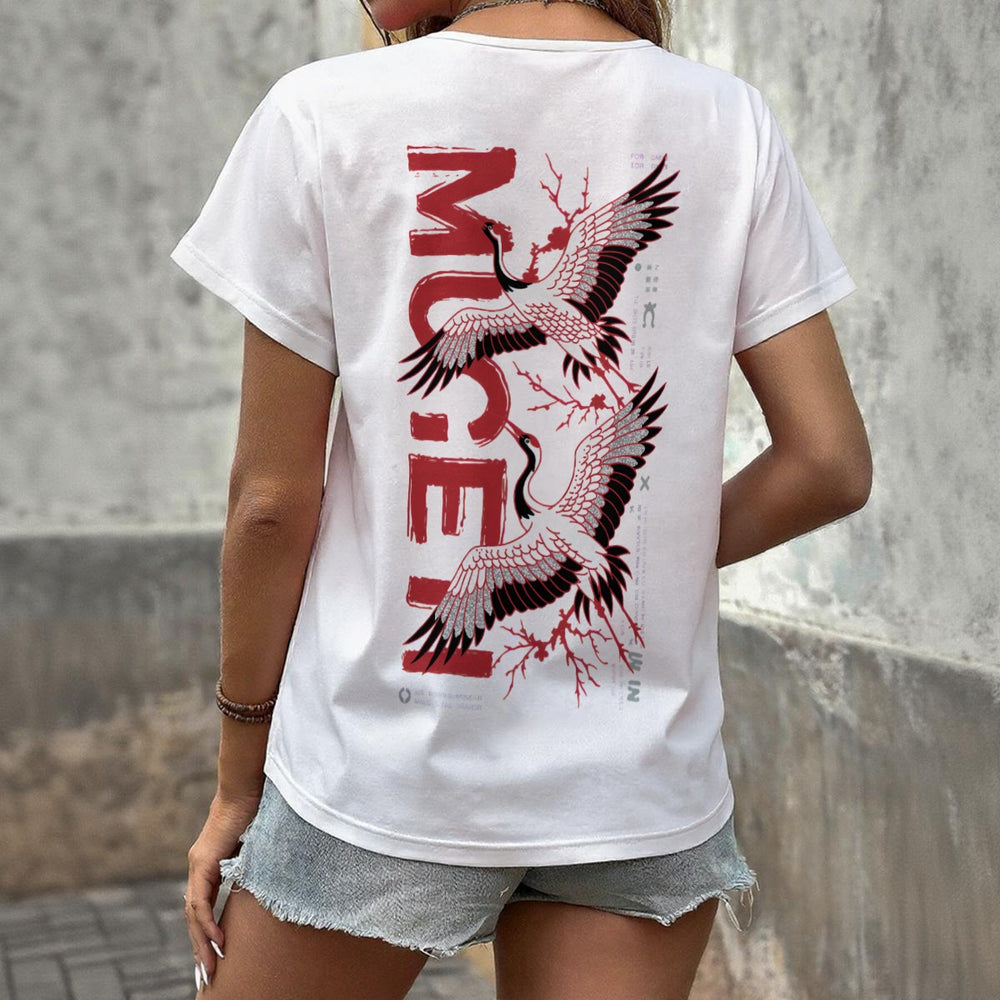 Cranes Women's V-neck T-Shirt