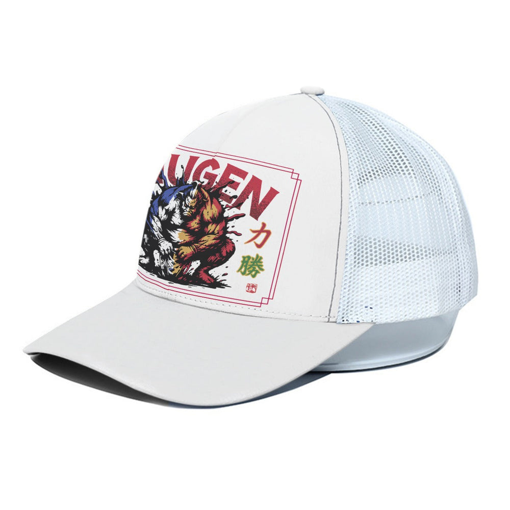 Trucker Hat With White Half-mesh