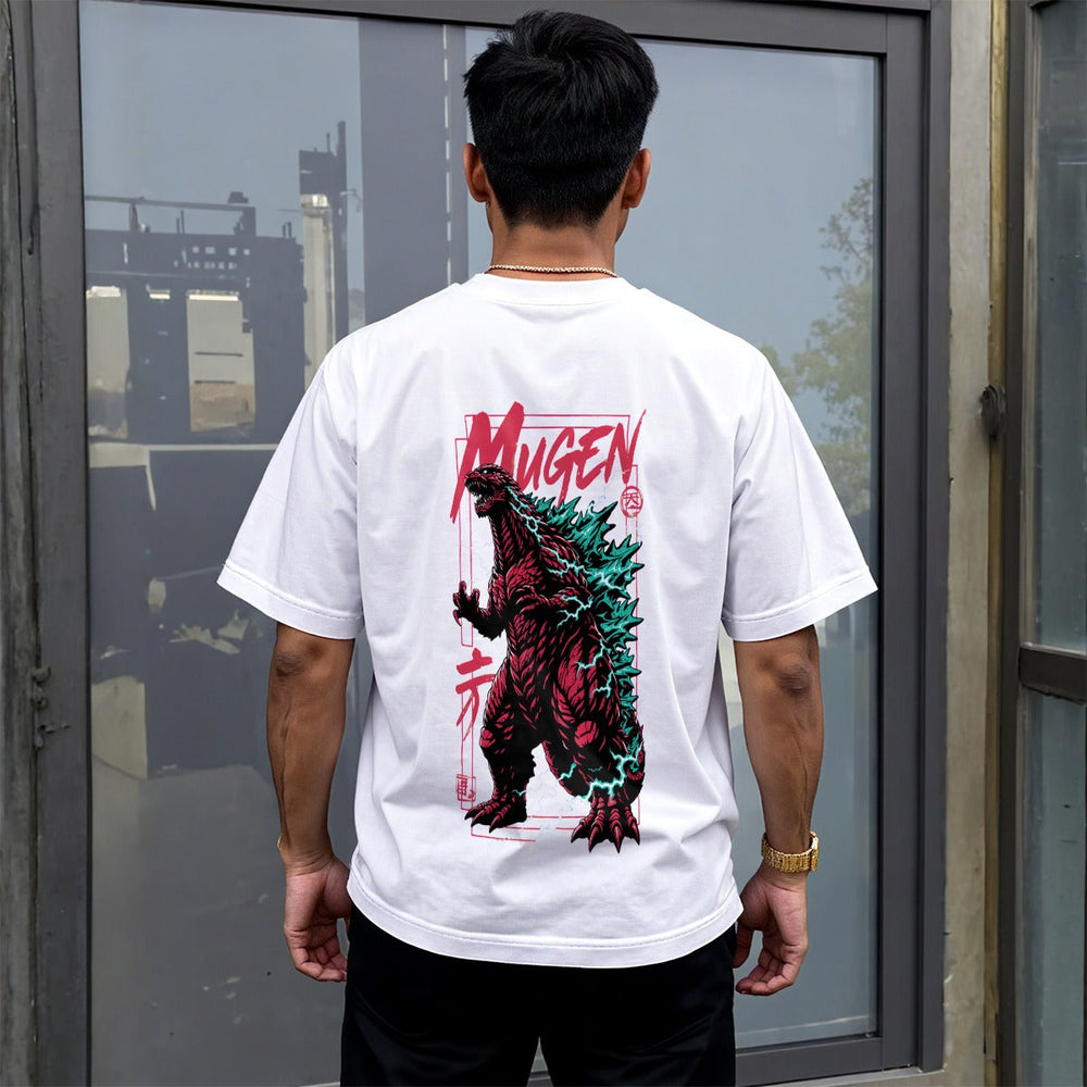 Drop-shoulder T-shirt - GodZilla