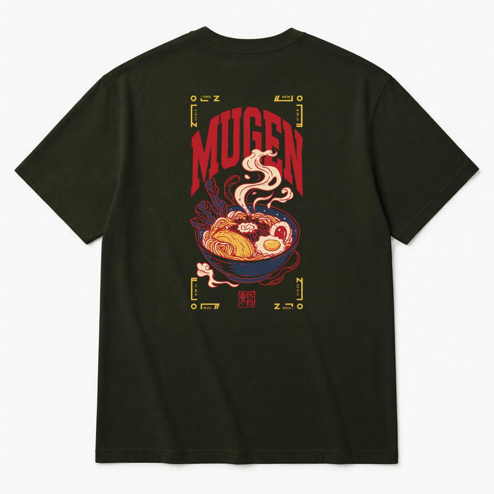 Ramen Men's Heavyweight Crew Neck T-Shirt - 100% Cotton