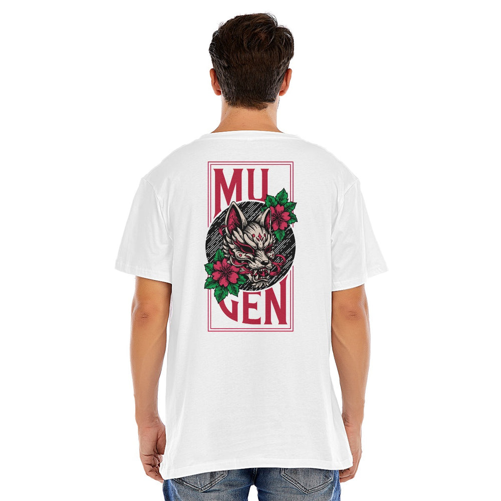Kitsune Mask Oversized Short Sleeve T-shirt - 100% Cotton