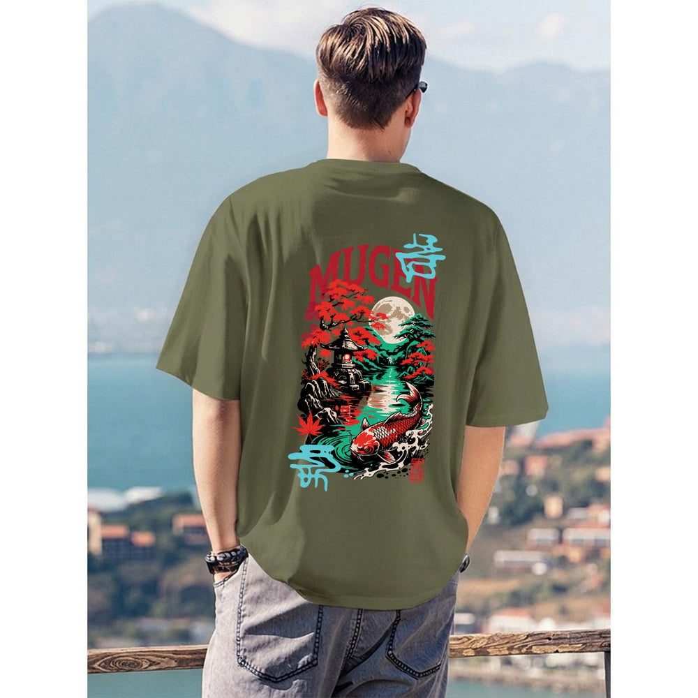 Koi Fish T-Shirt Printed - 100% Cotton