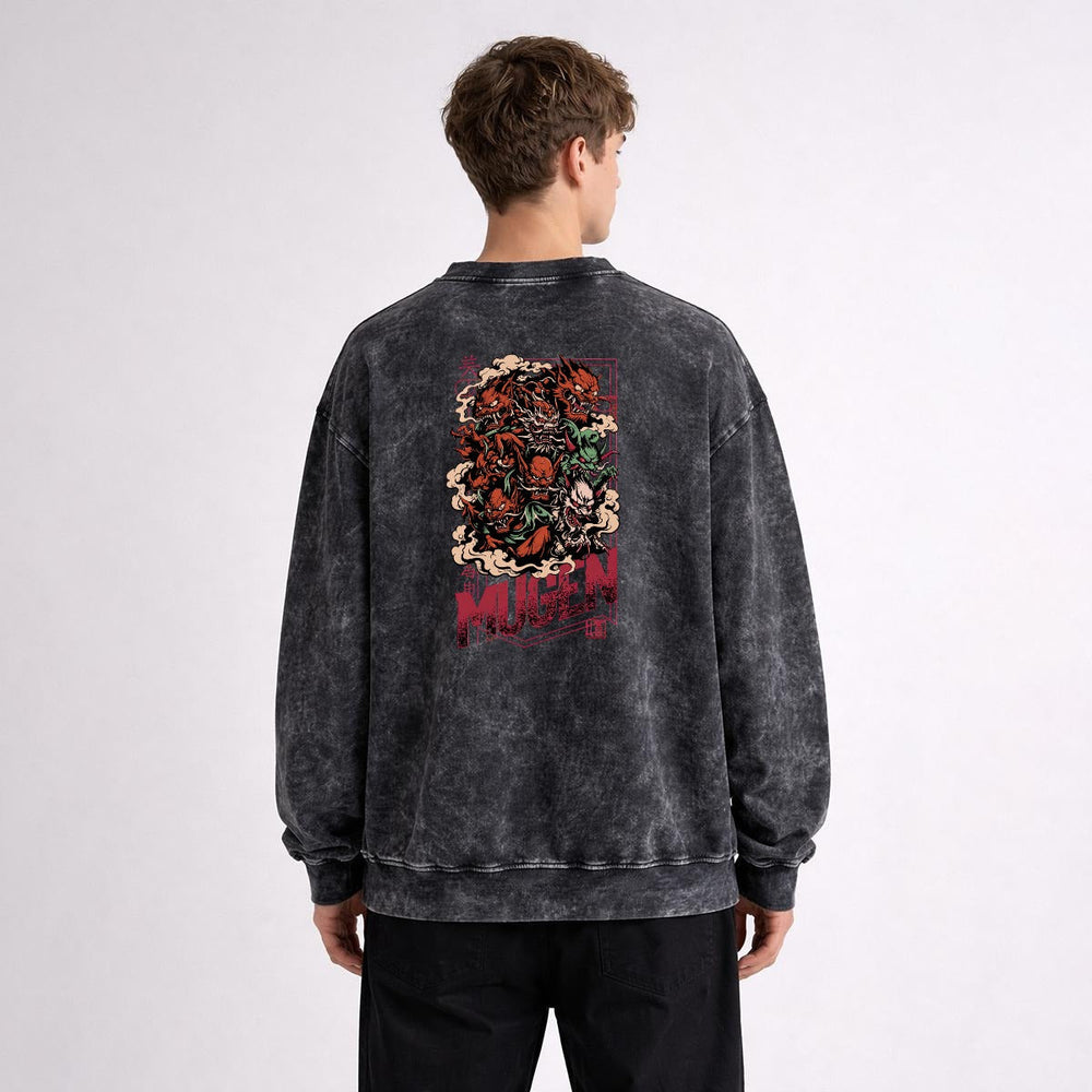 Men’s Distressed Vintage Wash Sweatshirt
