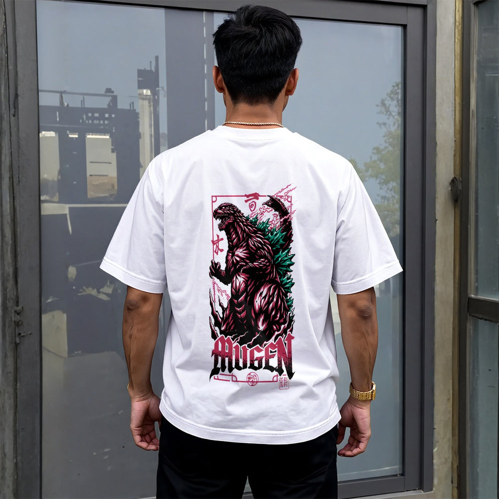 Drop-shoulder T-shirt - GodZilla