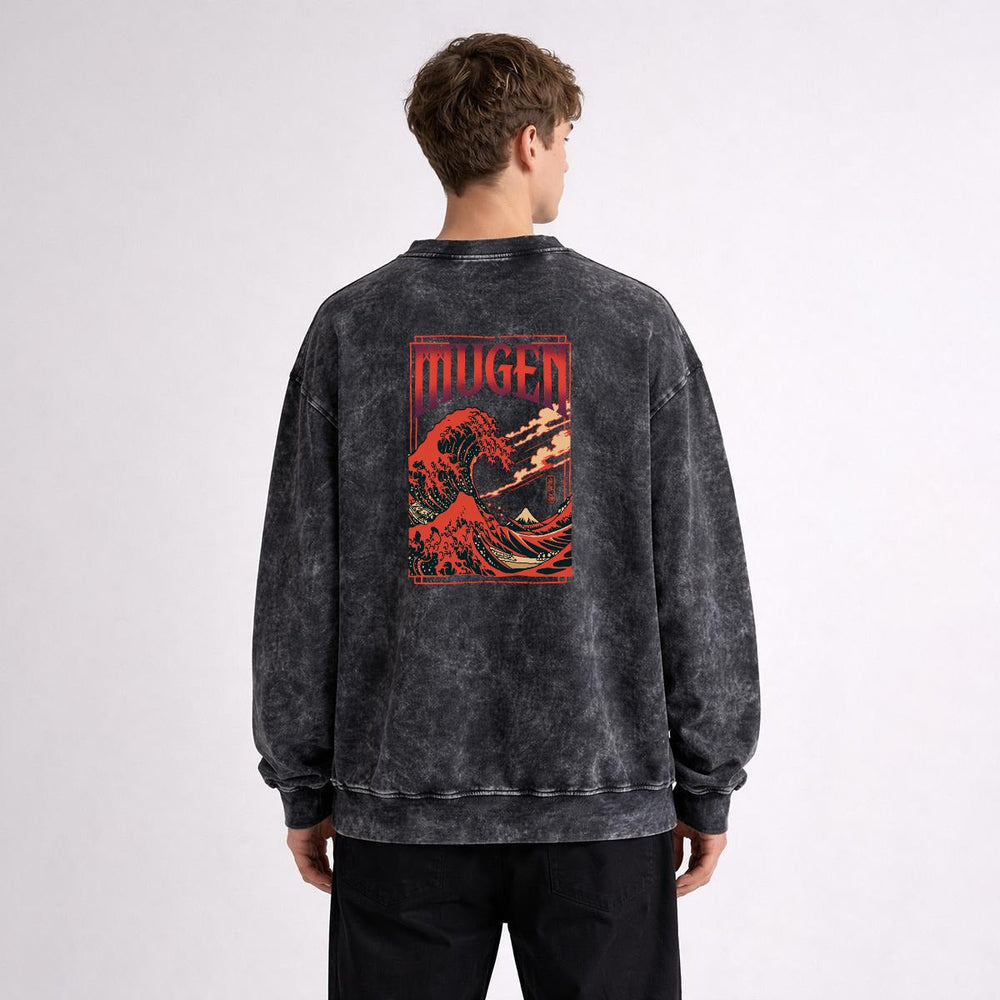 Men’s Distressed Vintage Wash Sweatshirt