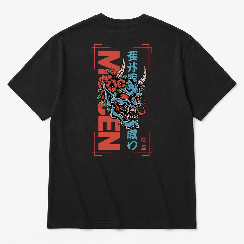 Oni Skull Men's Heavyweight Crew Neck T-Shirt - 100% Cotton