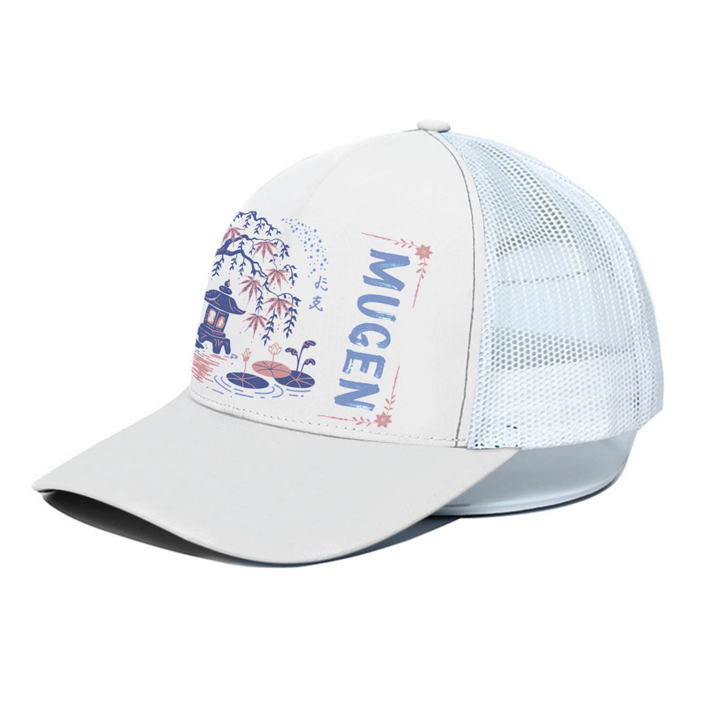Trucker Hat With White Half-mesh
