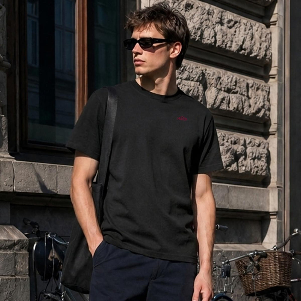 Oni Skull Men's Heavyweight Crew Neck T-Shirt - 100% Cotton