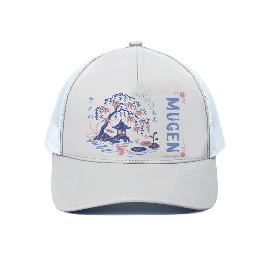 Trucker Hat With White Half-mesh