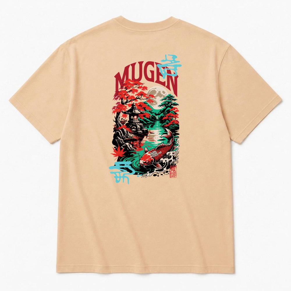 Japanese Garden Men's Heavyweight Crew Neck T-Shirt - 100% Cotton