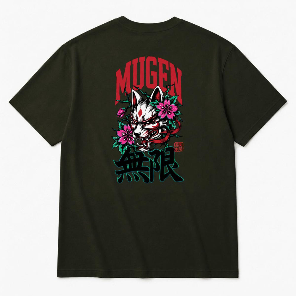 Kitsune Men's Heavyweight Crew Neck T-Shirt - 100%