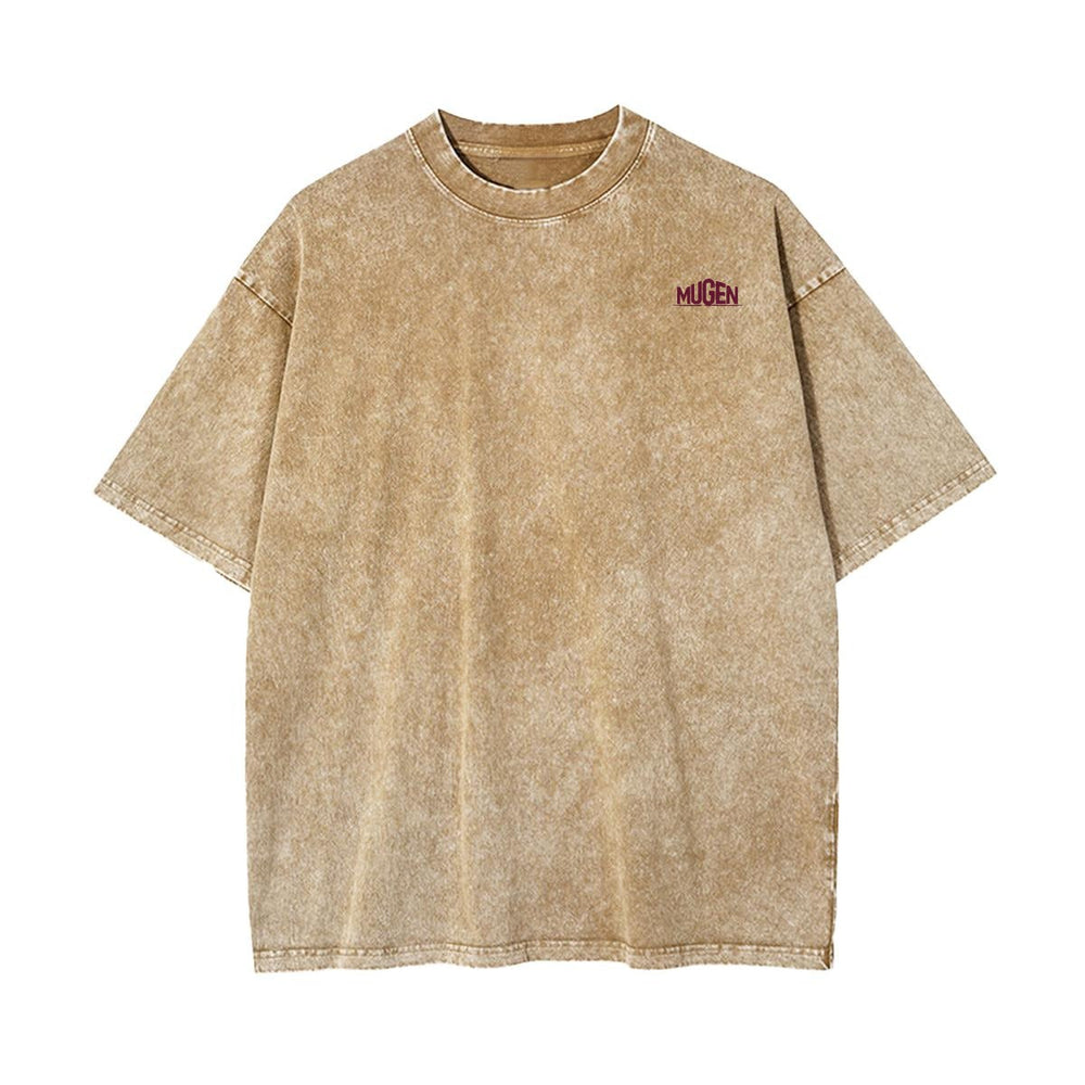Kitsune Heavyweight Washed T-shirt - 100% Cotton