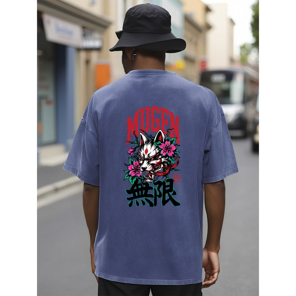 Kitsune Unisex Heavyweight T-shirt - 100% Cotton
