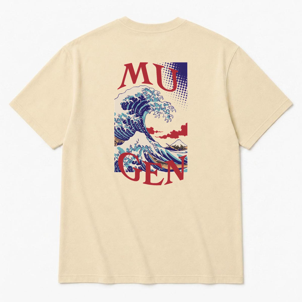 Great Wave Men's Heavyweight Crew Neck T-Shirt - 100% Cotton