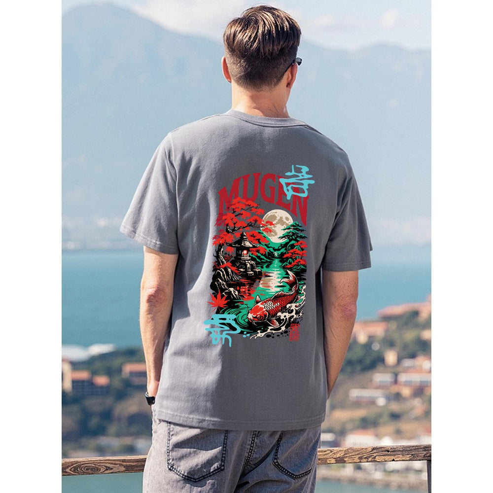 Koi Fish T-Shirt Printed - 100% Cotton