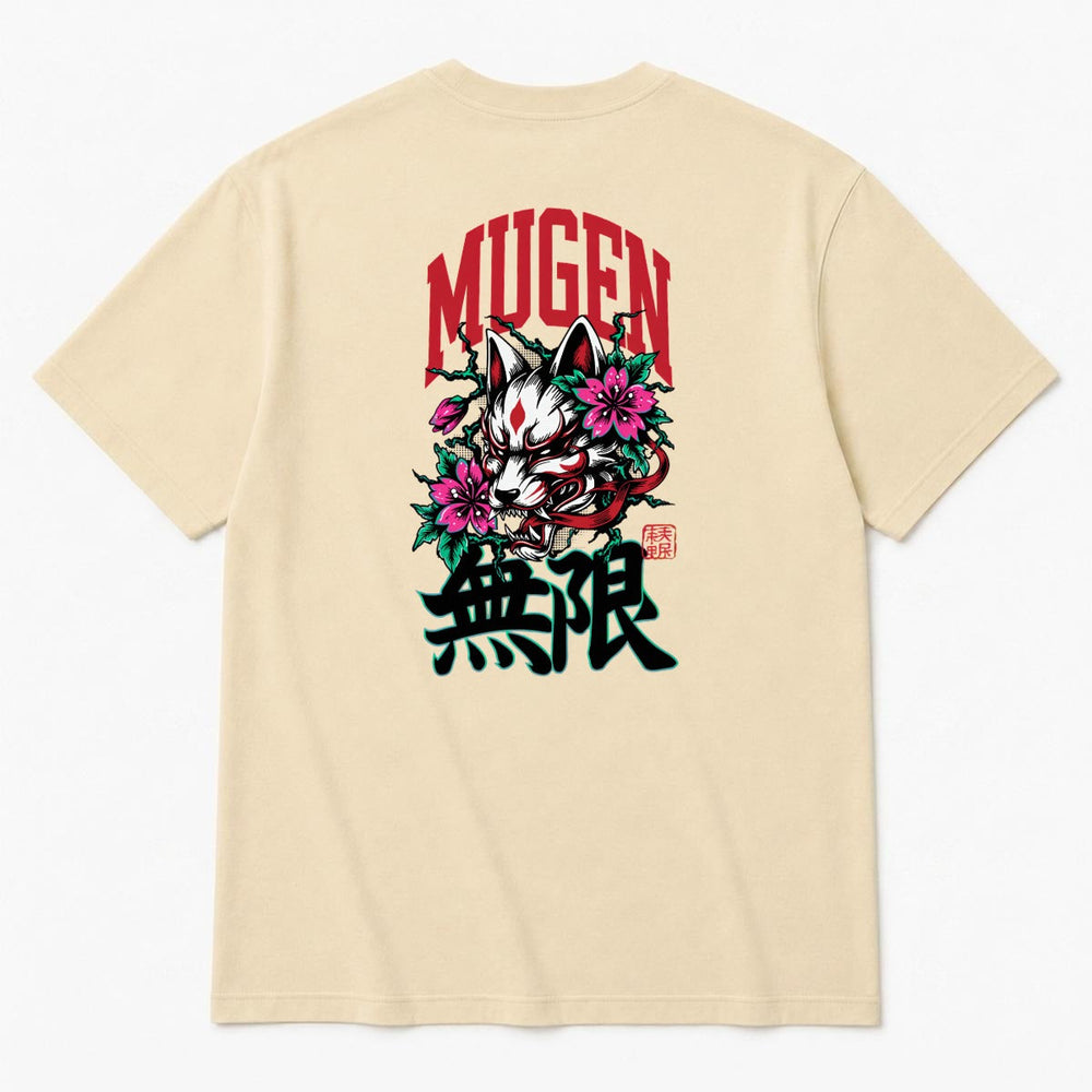 Kitsune Men's Heavyweight Crew Neck T-Shirt - 100%