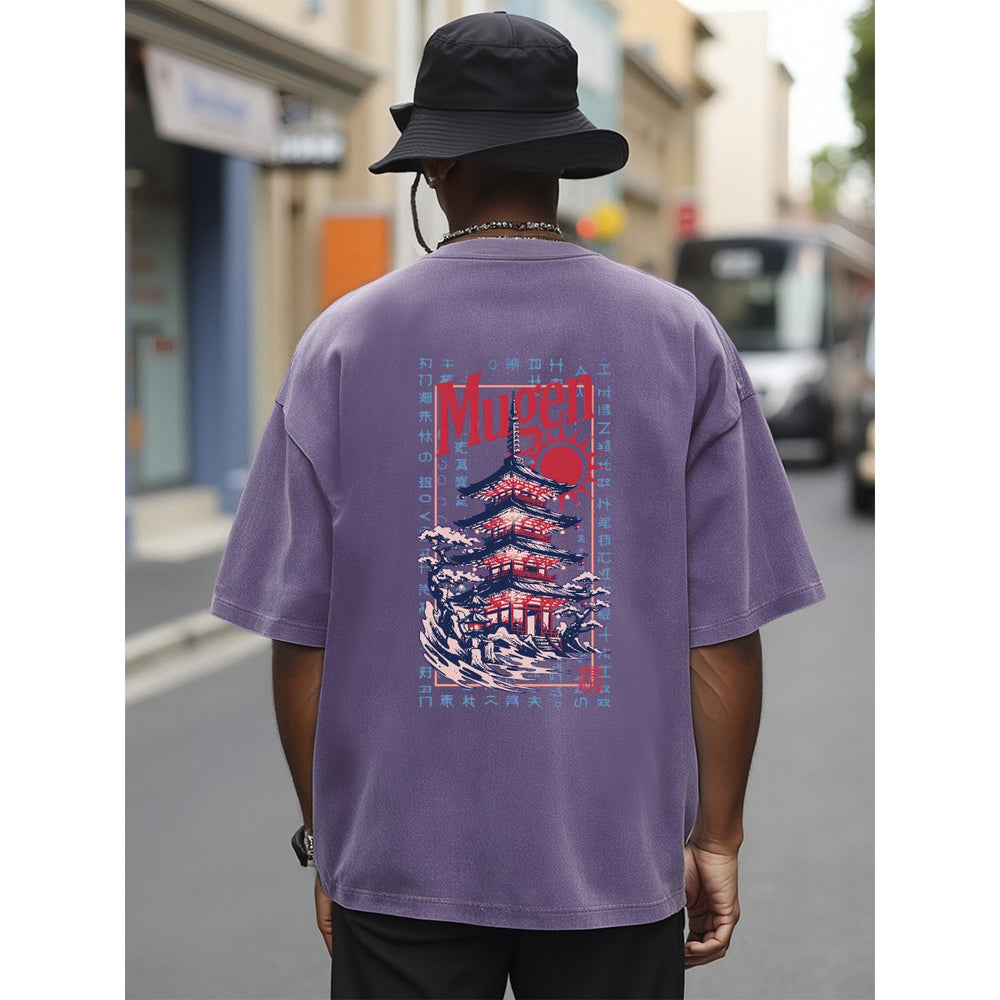 Japanese Pagoada Unisex Heavyweight T-shirt - 100% Cotton