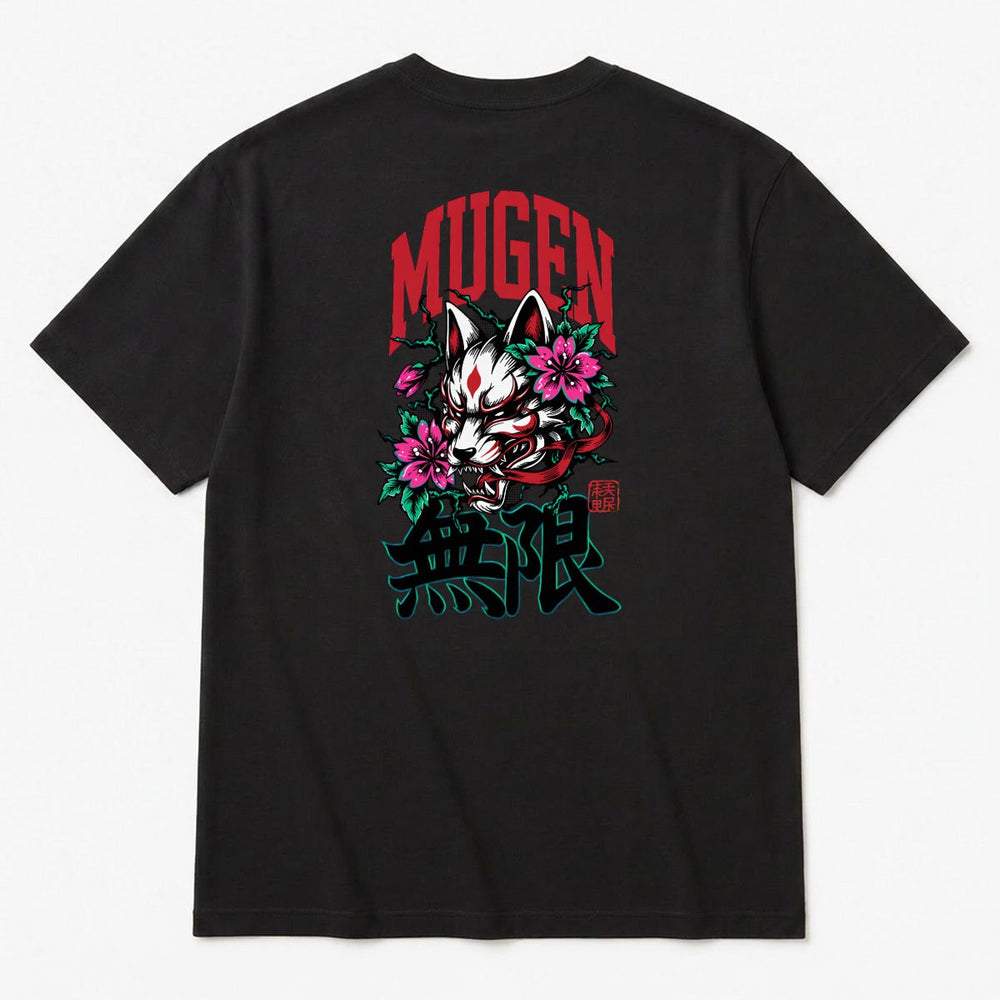 Kitsune Men's Heavyweight Crew Neck T-Shirt - 100%