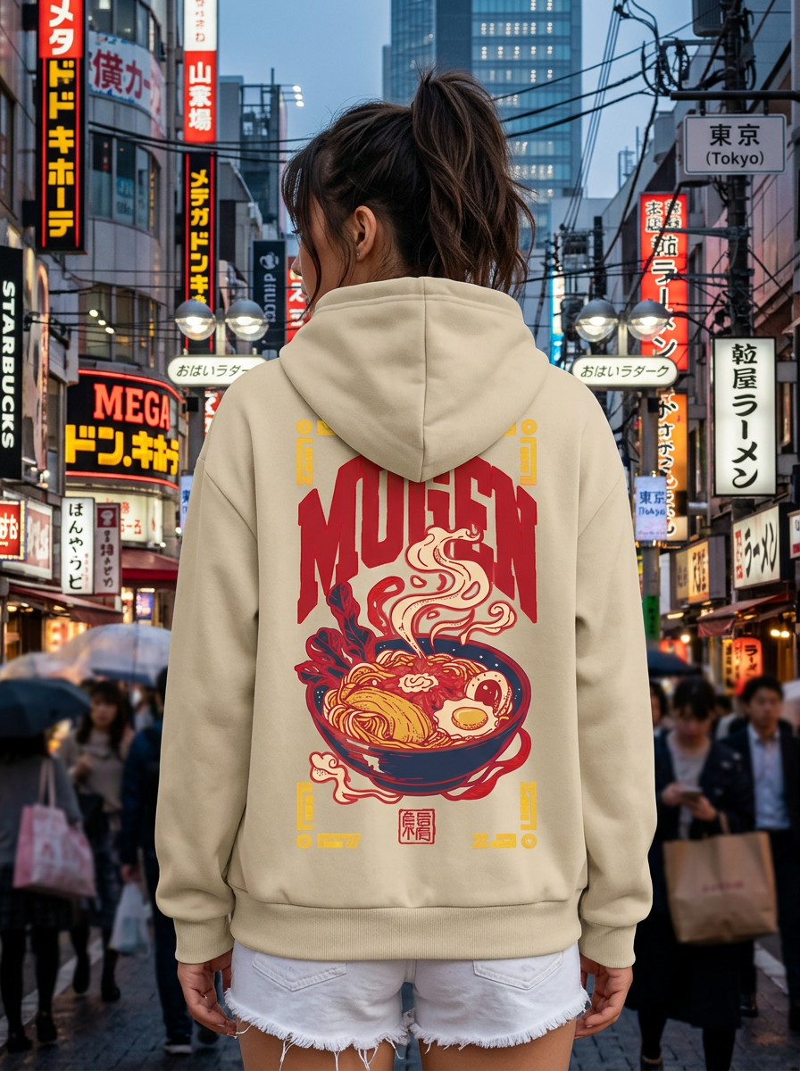 Ramen Women's Oversize Hoodie With Fleece