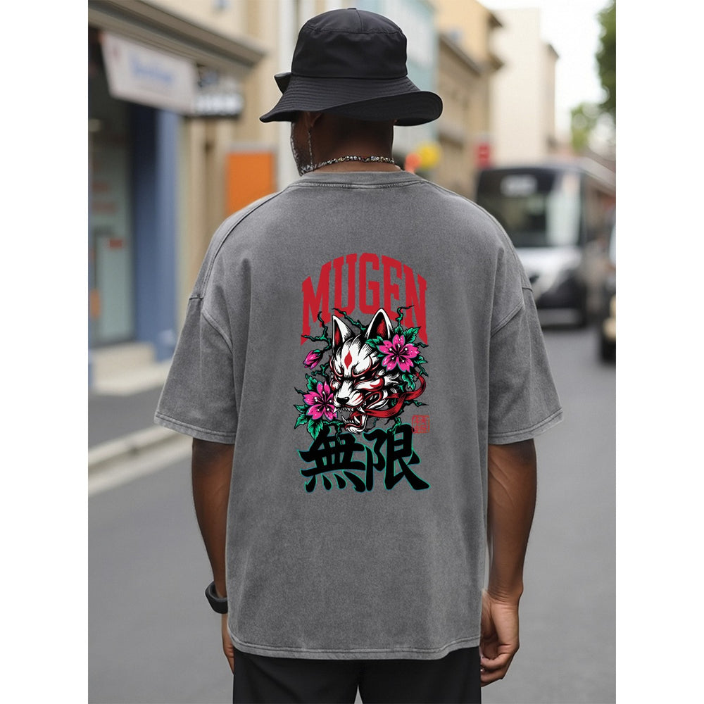 Kitsune Unisex Heavyweight T-shirt - 100% Cotton