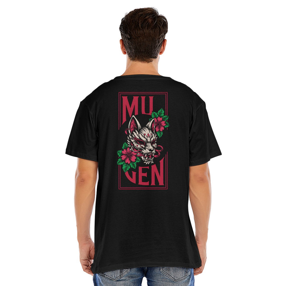 Kitsune Mask Oversized Short Sleeve T-shirt - 100% Cotton
