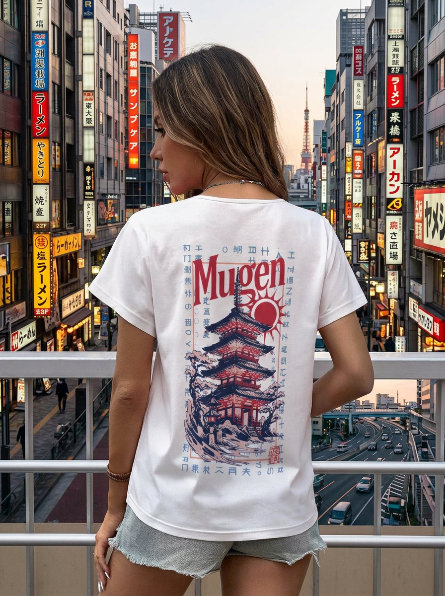 Japanese Pagoda Women's V-neck T-Shirt