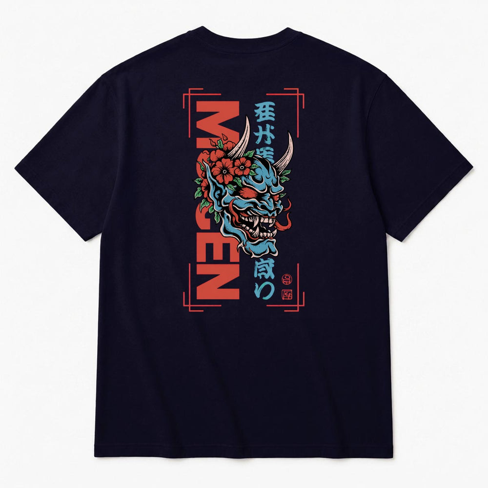 Oni Skull Men's Heavyweight Crew Neck T-Shirt - 100% Cotton