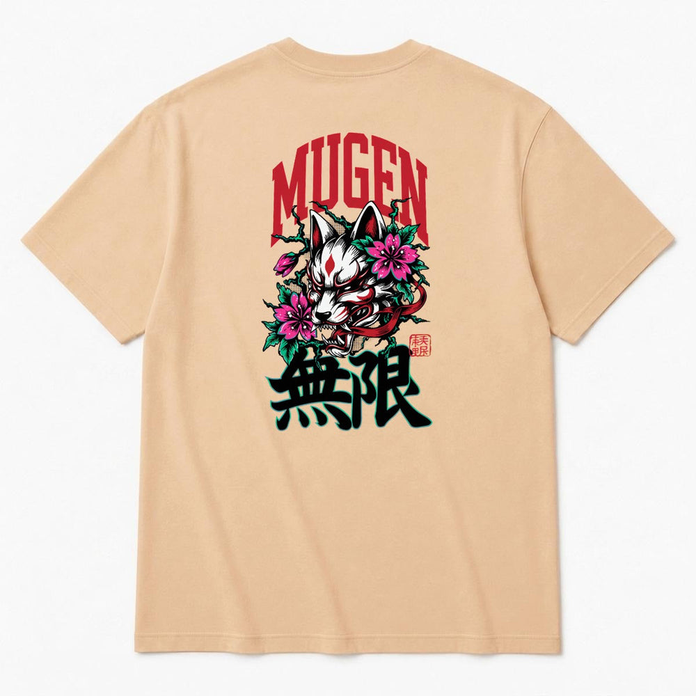 Kitsune Men's Heavyweight Crew Neck T-Shirt - 100%