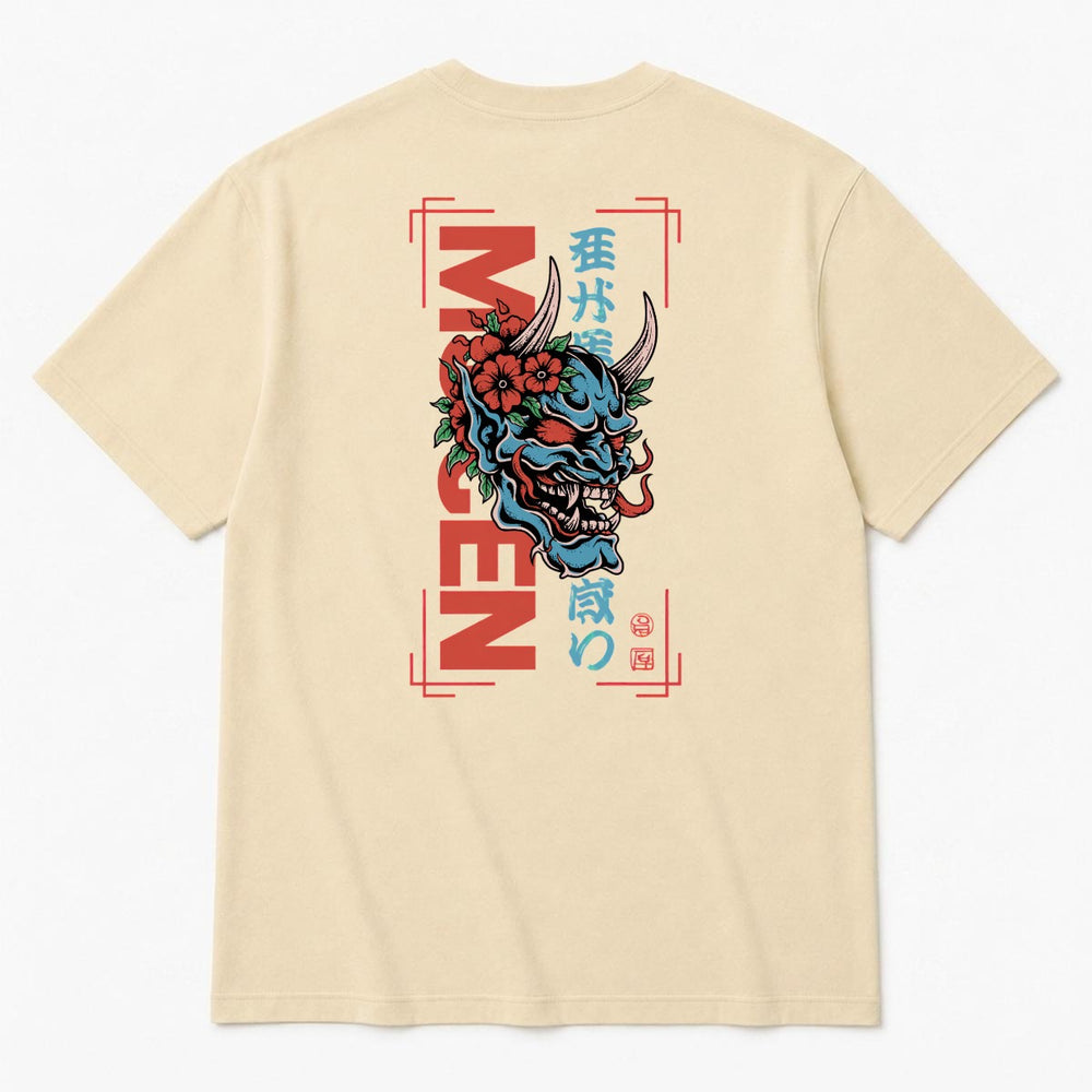 Oni Skull Men's Heavyweight Crew Neck T-Shirt - 100% Cotton