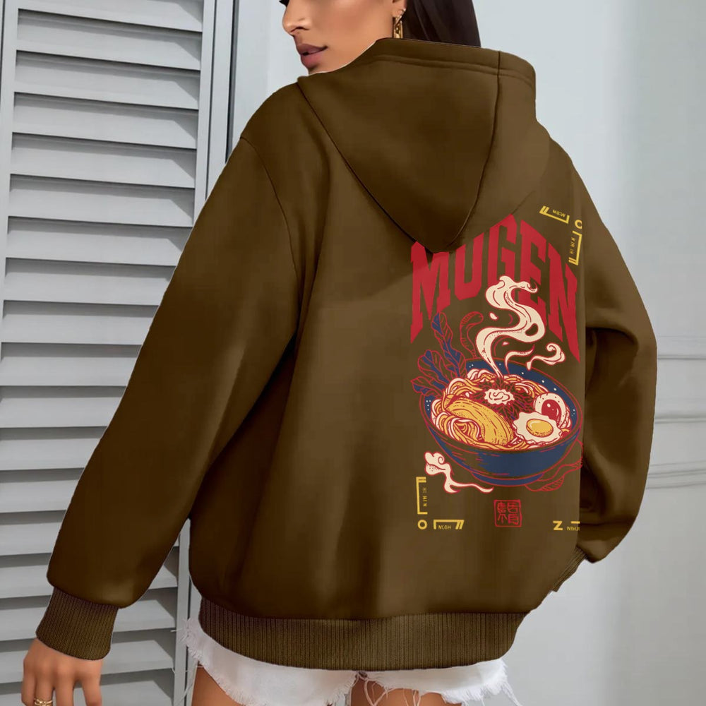Ramen Women's Oversize Hoodie With Fleece