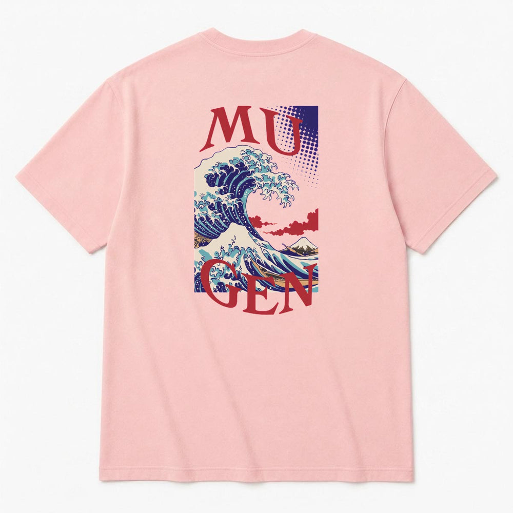 Great Wave Men's Heavyweight Crew Neck T-Shirt - 100% Cotton