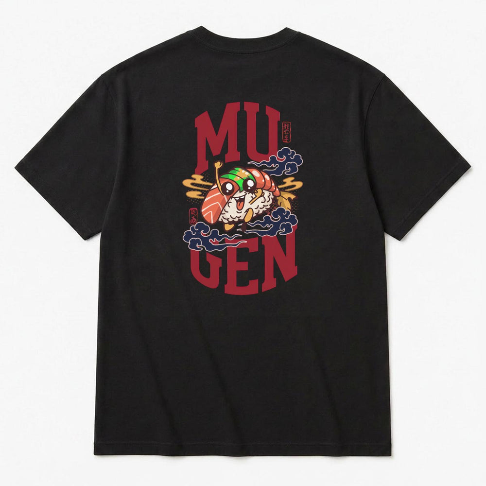 Sushi Men's Heavyweight Crew Neck T-Shirt - 100% Cotton