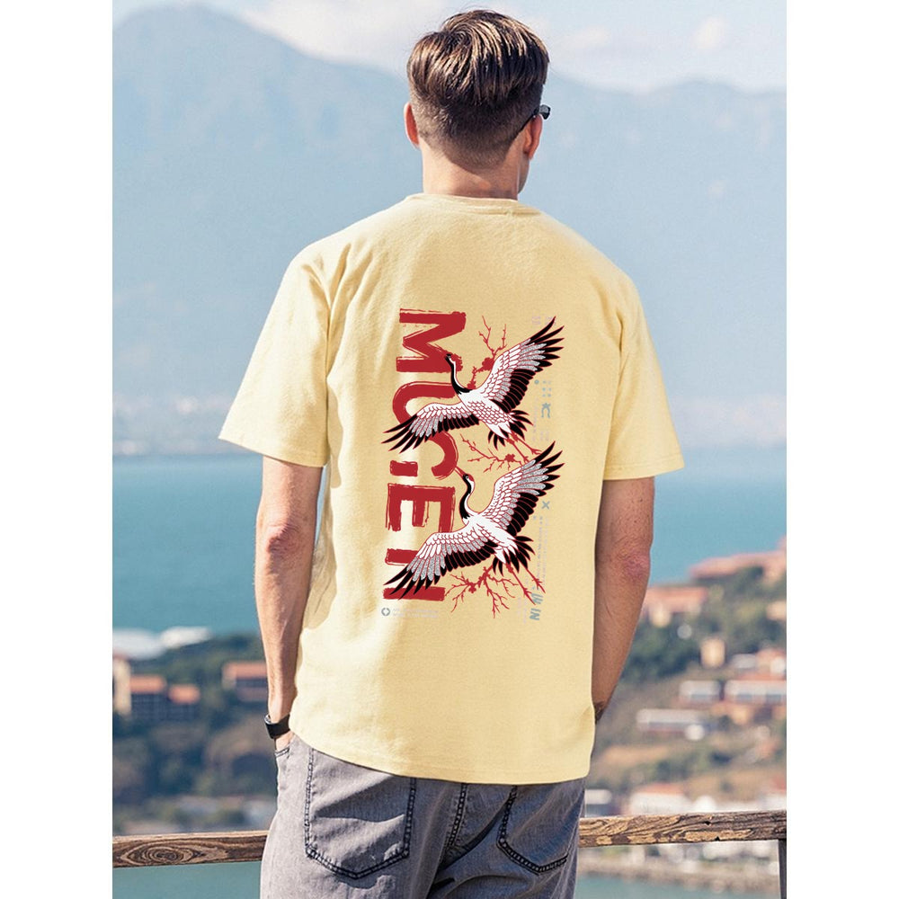Crane Birds T-Shirt - 100% Cotton