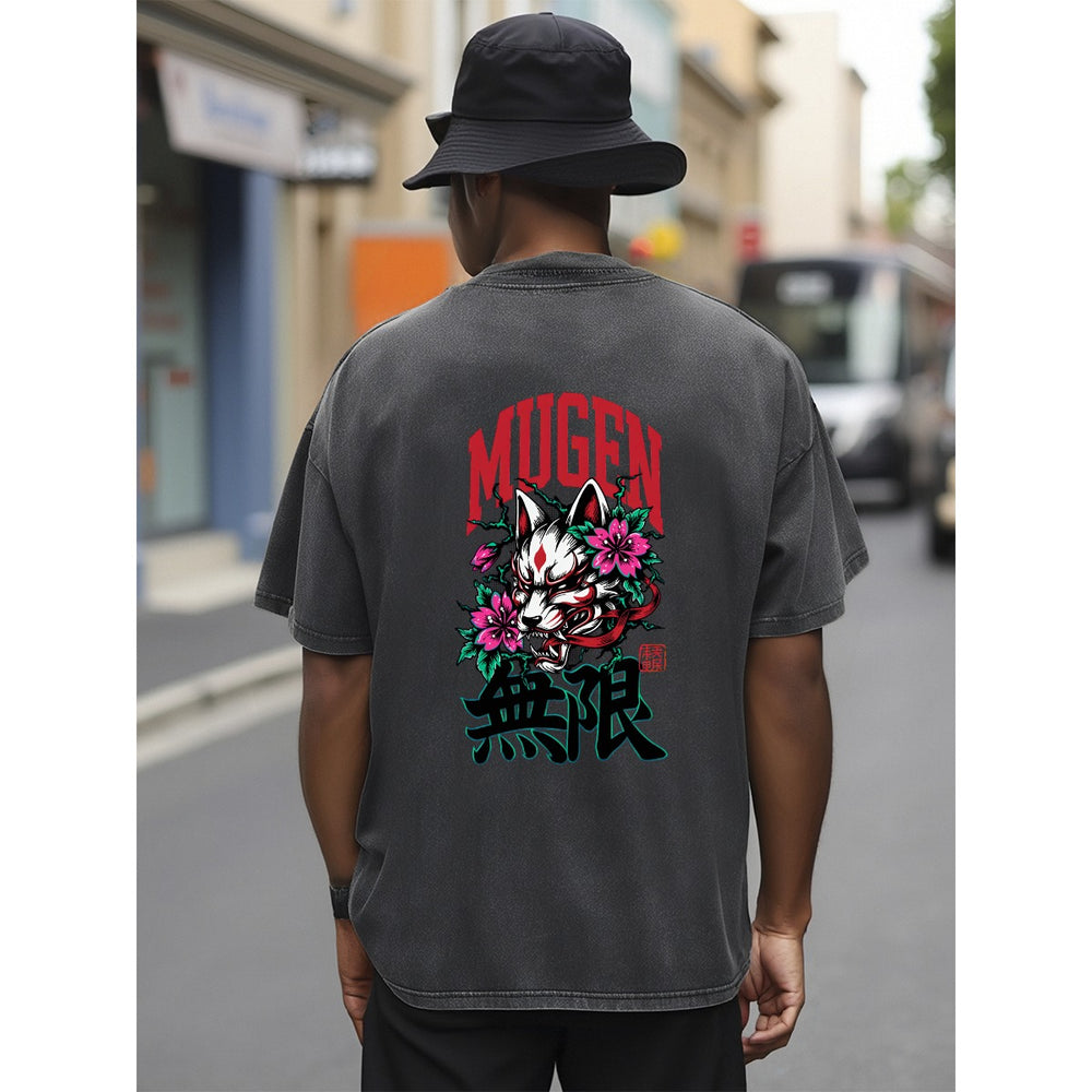 Kitsune Unisex Heavyweight T-shirt - 100% Cotton