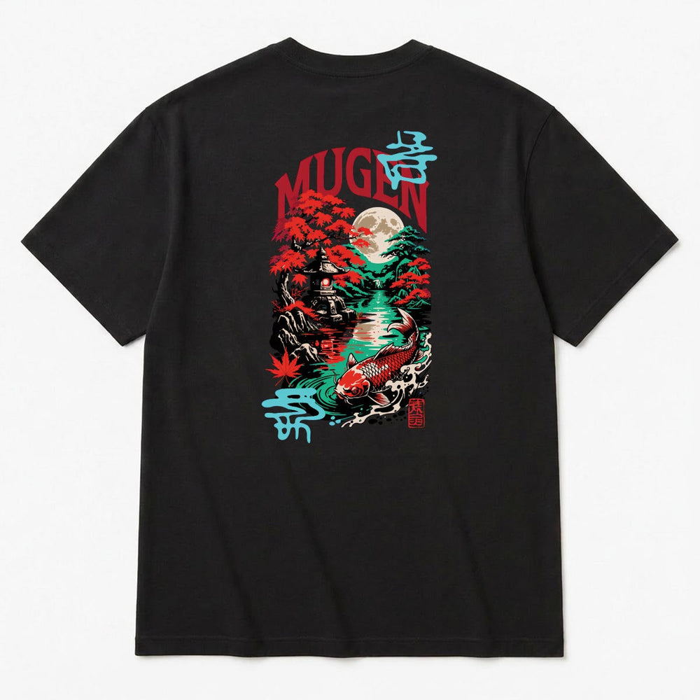 Japanese Garden Men's Heavyweight Crew Neck T-Shirt - 100% Cotton