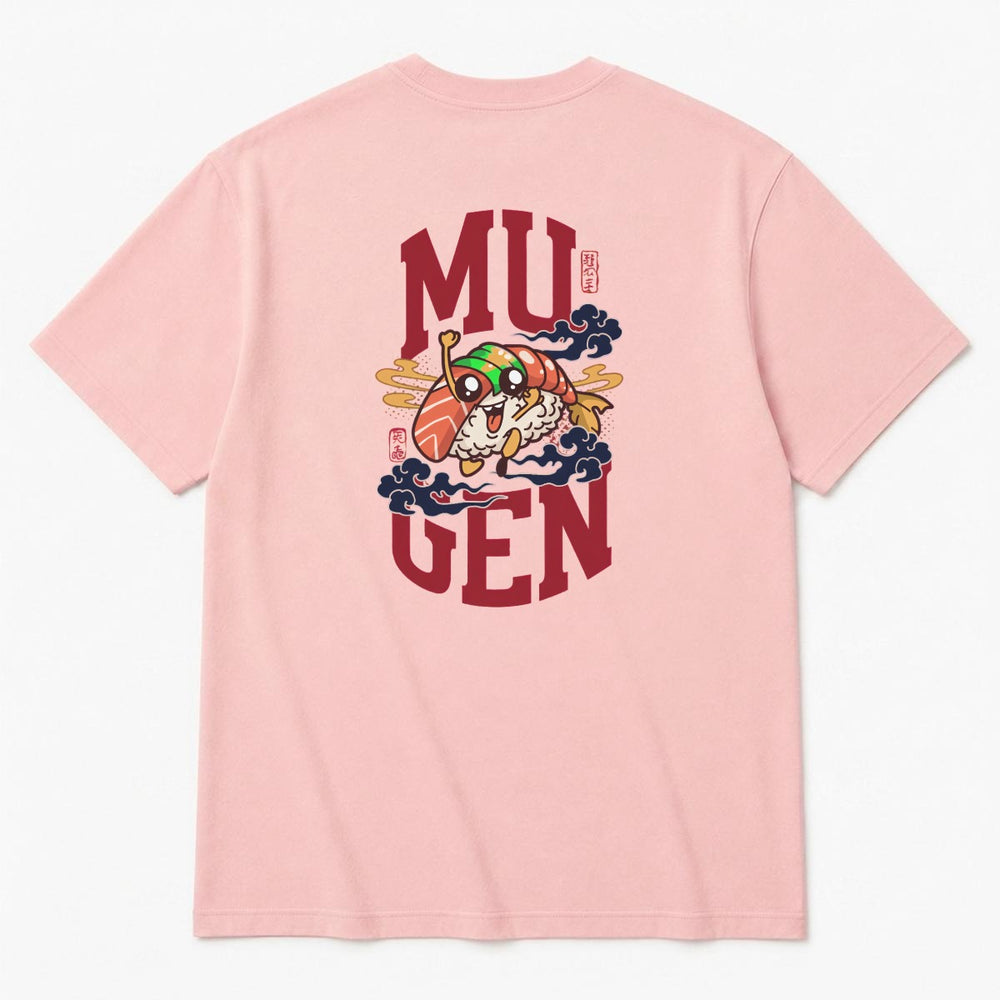 Sushi Men's Heavyweight Crew Neck T-Shirt - 100% Cotton