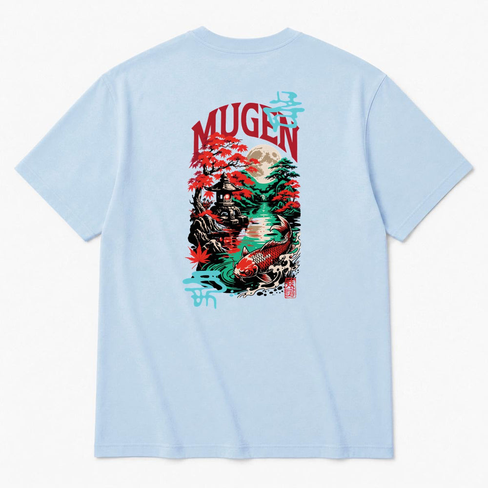 Japanese Garden Men's Heavyweight Crew Neck T-Shirt - 100% Cotton