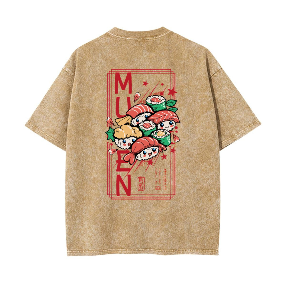 Sushi Heavyweight Washed T-shirt - 100% Cotton