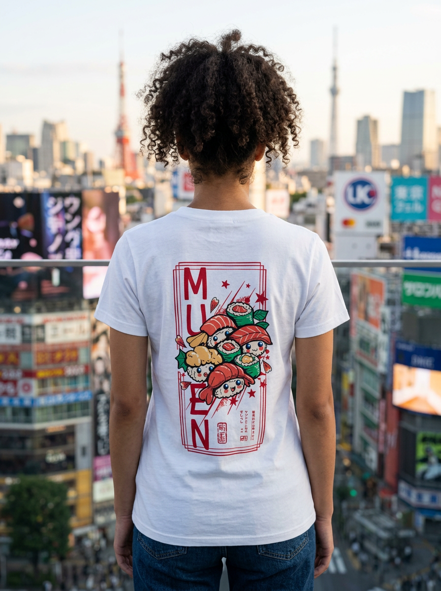 Sushi Round Neck T-Shirt