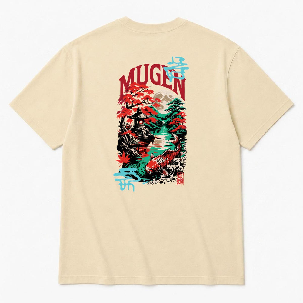 Japanese Garden Men's Heavyweight Crew Neck T-Shirt - 100% Cotton