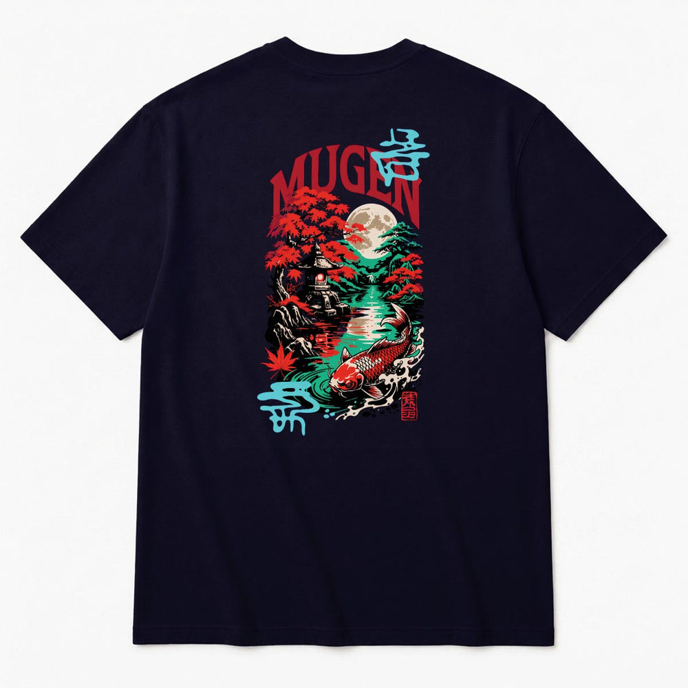 Japanese Garden Men's Heavyweight Crew Neck T-Shirt - 100% Cotton