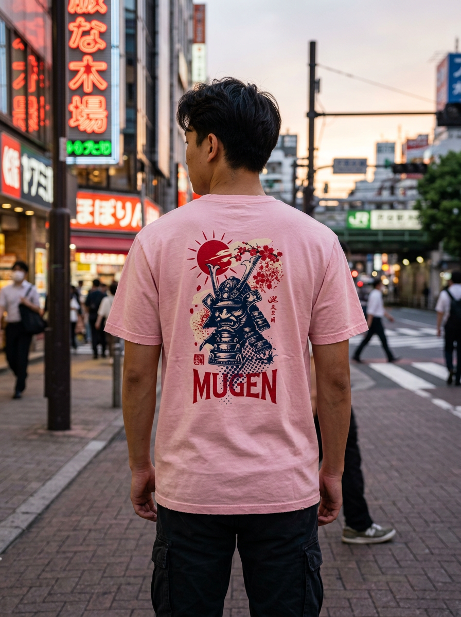 Samurai Men's Heavyweight Crew Neck T-Shirt - 100% Cotton