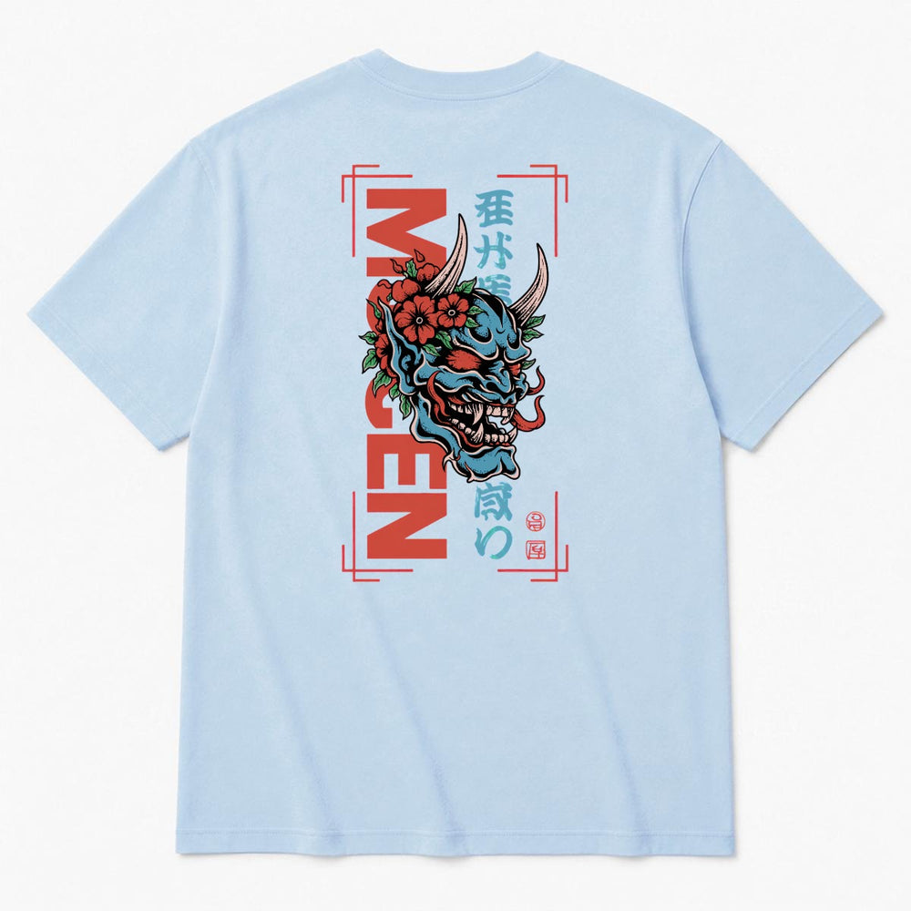 Oni Skull Men's Heavyweight Crew Neck T-Shirt - 100% Cotton