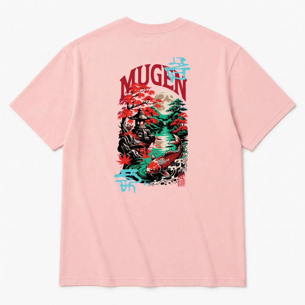Japanese Garden Men's Heavyweight Crew Neck T-Shirt - 100% Cotton