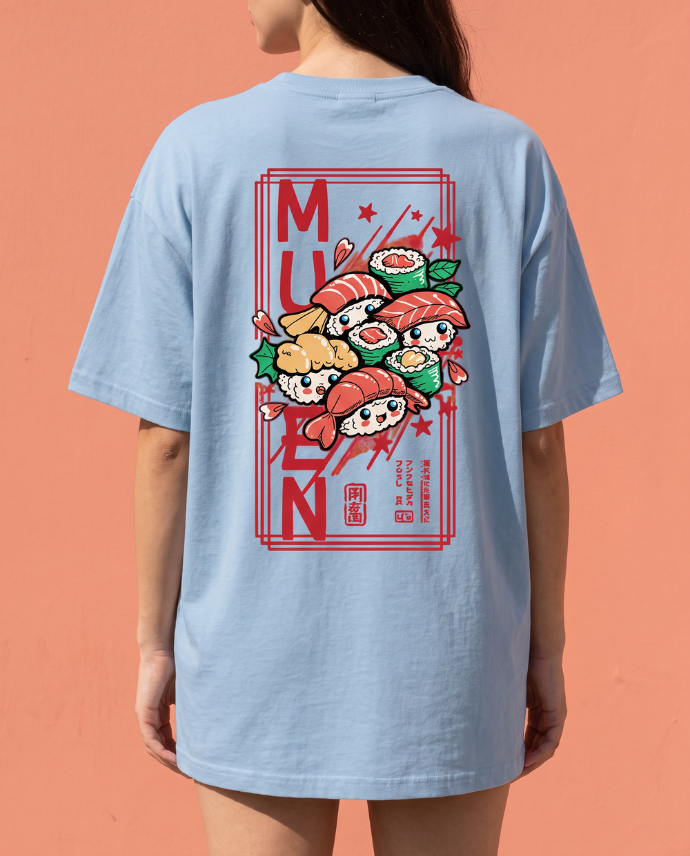 Heavyweight Unisex Crewneck T-shirt | Sushi v2