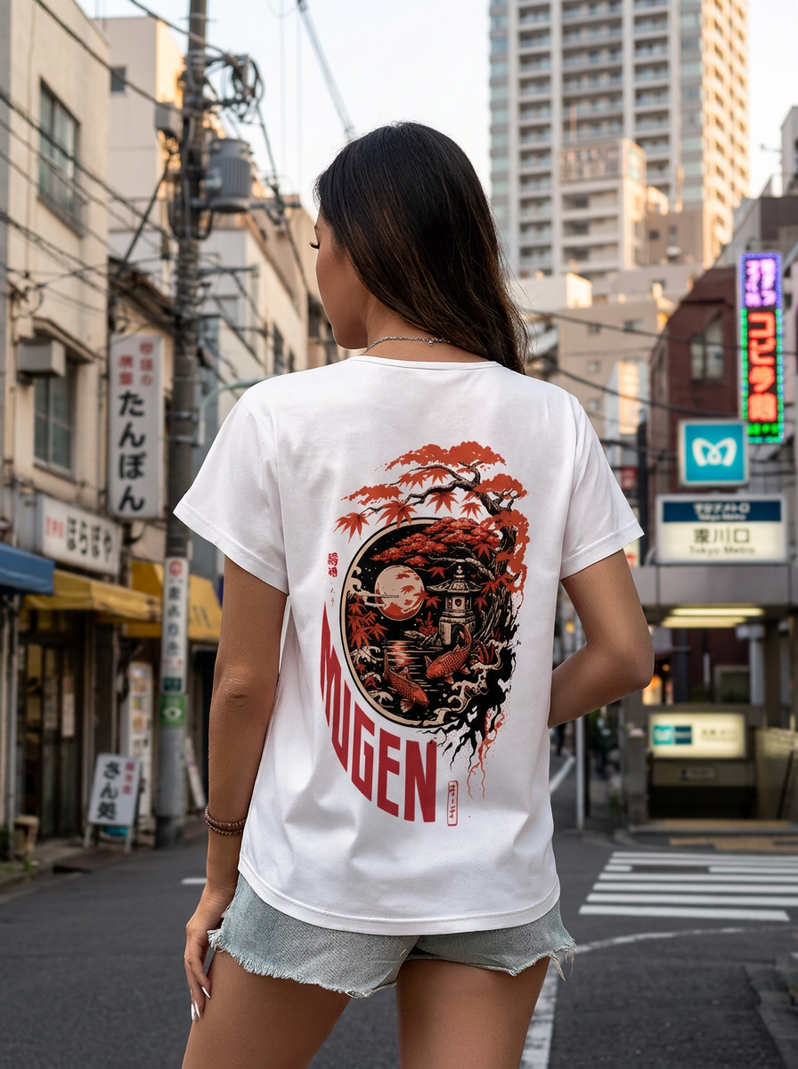 Japanese Garden Women's V-neck T-Shirt