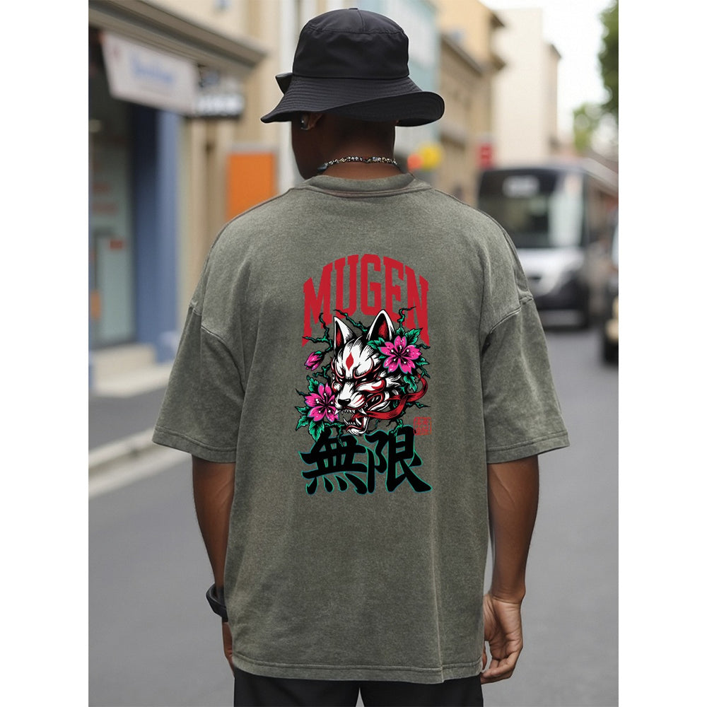 Kitsune Unisex Heavyweight T-shirt - 100% Cotton