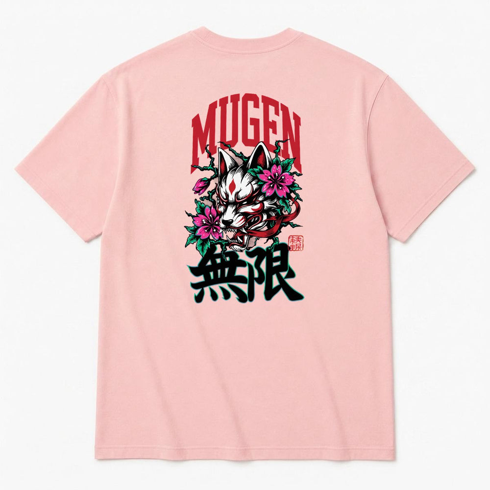 Kitsune Men's Heavyweight Crew Neck T-Shirt - 100%
